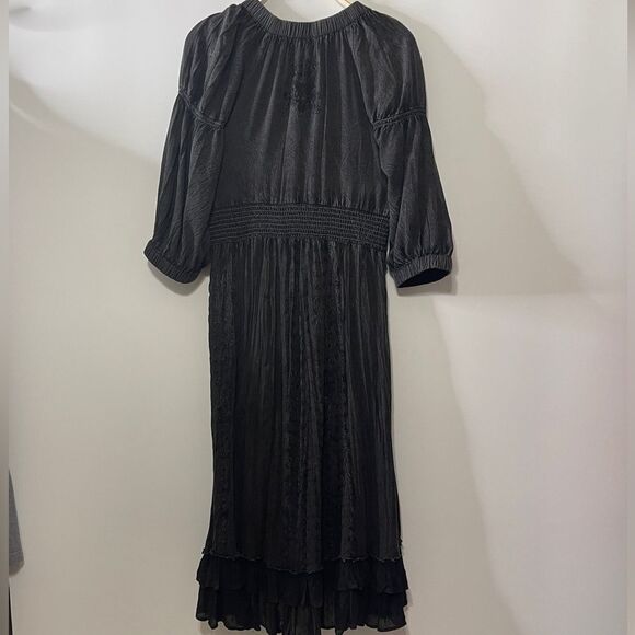 Young Threads Western Boho Elasticated V-neck Midi Dress Size L - Picture 6 of 6